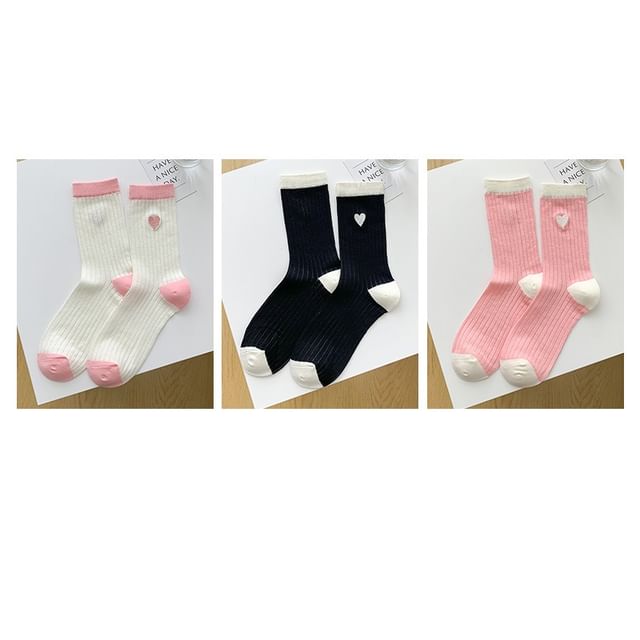 Two Tone Crew Socks Set