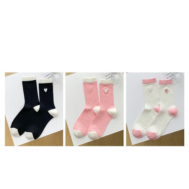 Two Tone Crew Socks Set