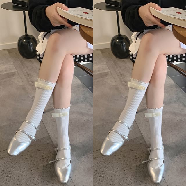 Bow Accent Socks / Set