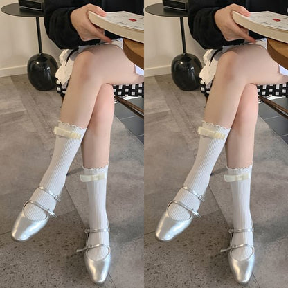 Bow Accent Socks / Set