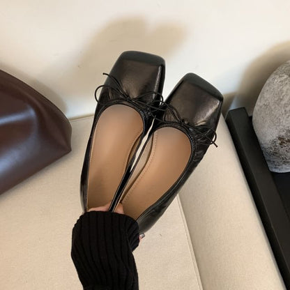 Plain Bow Ballet Flats
