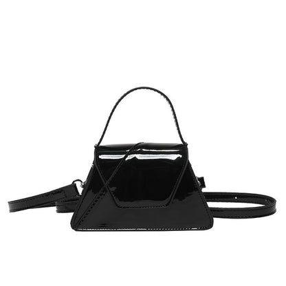 Flap Patent Leather Top Handle Crossbody Bag