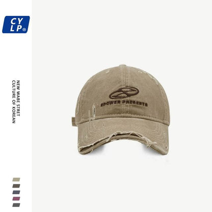 Embroidered Distressed Baseball Cap