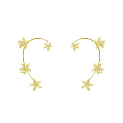 Rhinestone Floral Ear Cuff