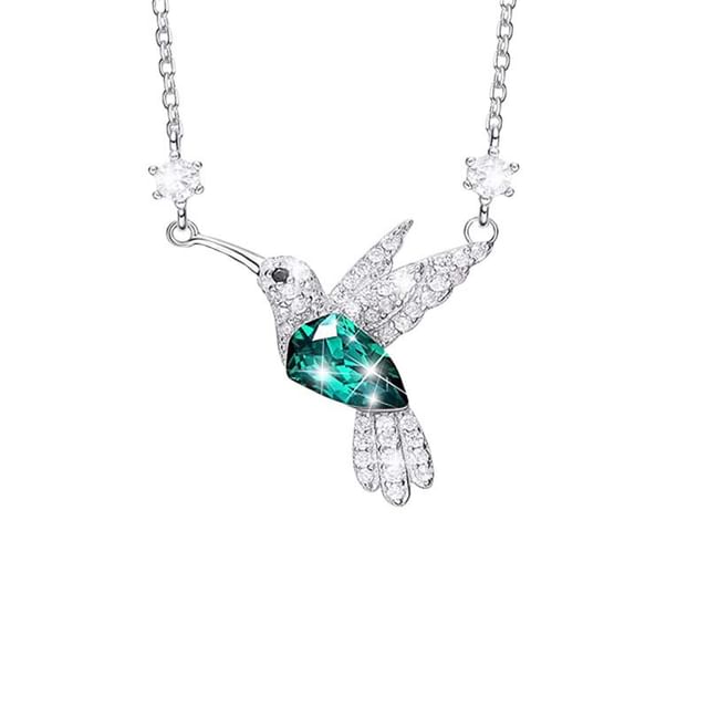 Rhinestone Bird Necklace