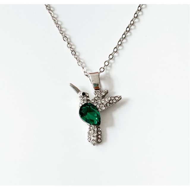 Rhinestone Bird Necklace