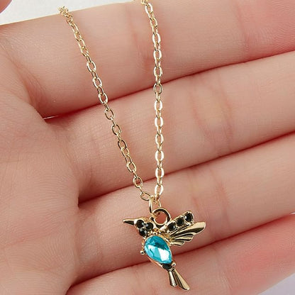 Rhinestone Bird Necklace