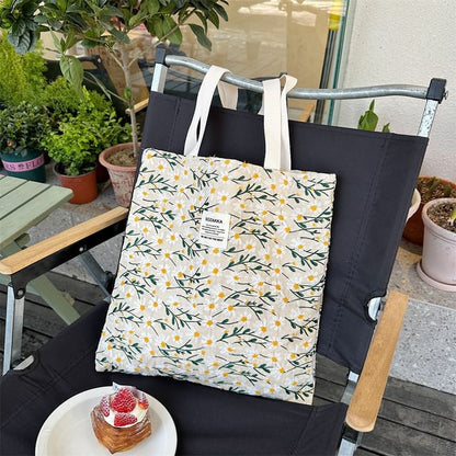 Floral Print Tote Bag