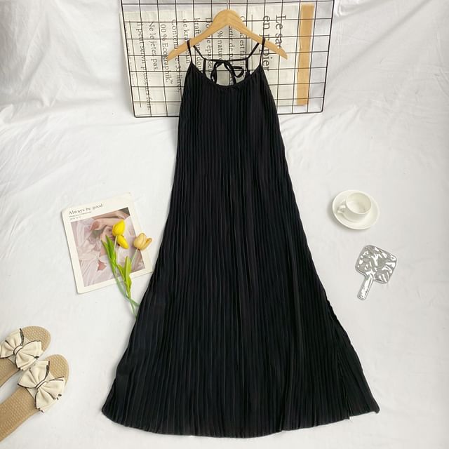 Spaghetti Strap Plain Maxi Sundress