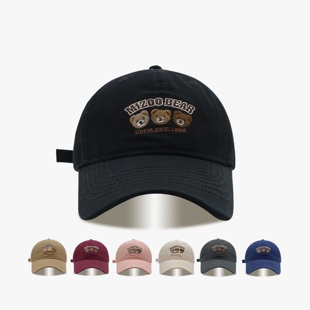 Bear Cap Embroidered Baseball