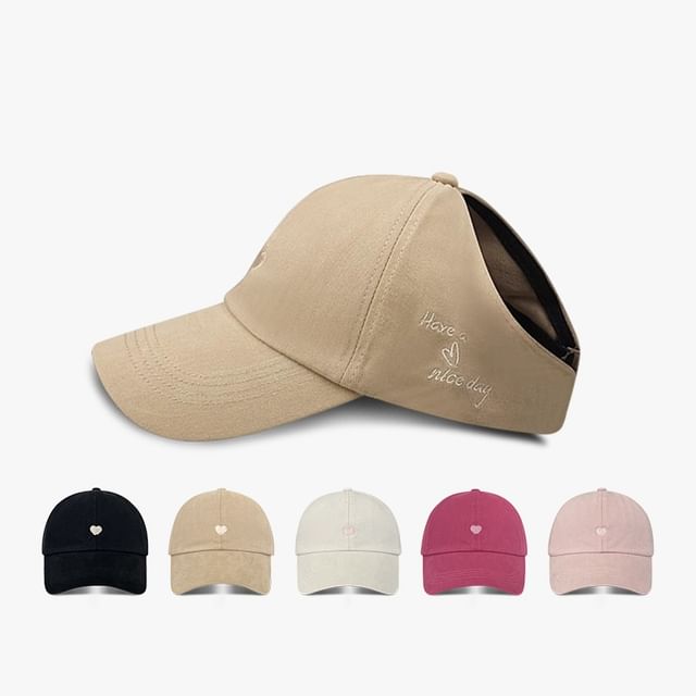 Baseball Heart Cap Embroidered