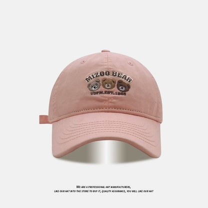 Bear Cap Embroidered Baseball