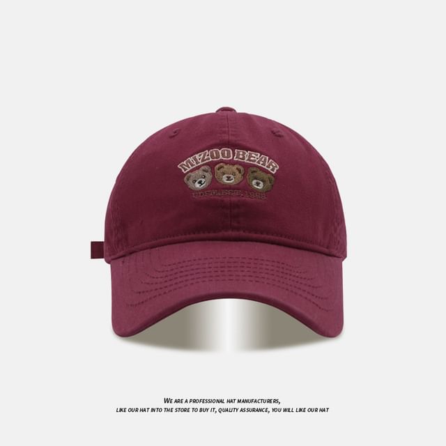 Bear Cap Embroidered Baseball