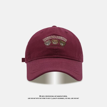 Bear Cap Embroidered Baseball