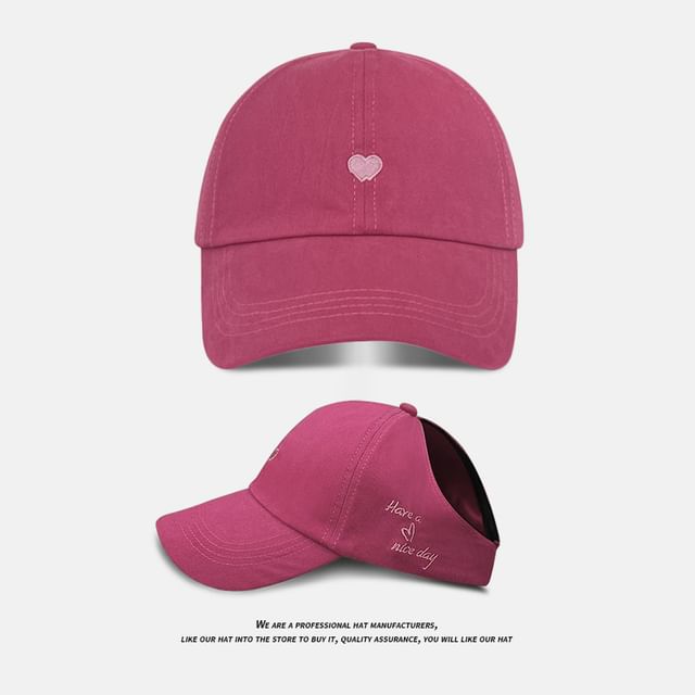 Baseball Heart Cap Embroidered