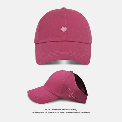 Baseball Heart Cap Embroidered