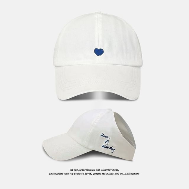 Baseball Heart Cap Embroidered