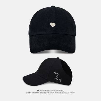 Baseball Heart Cap Embroidered