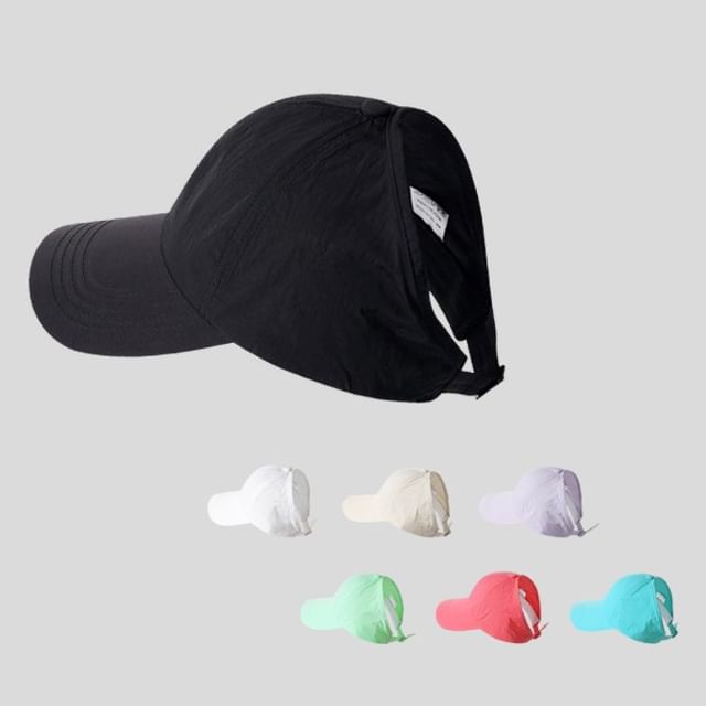 Plain Baseball Cap Open Top