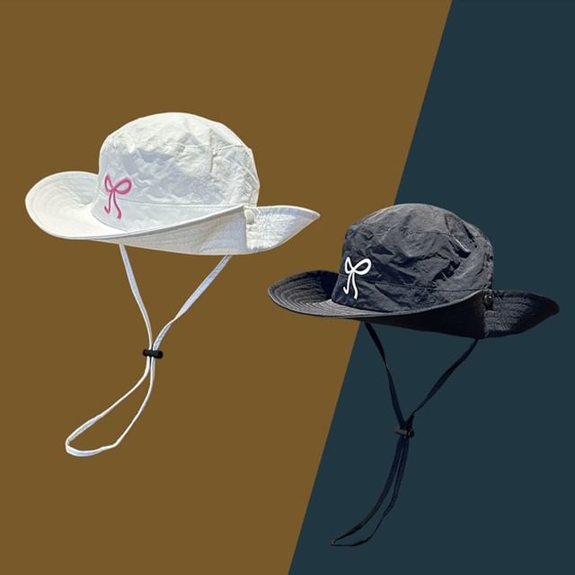 Hat Bow Boonie Embroidered