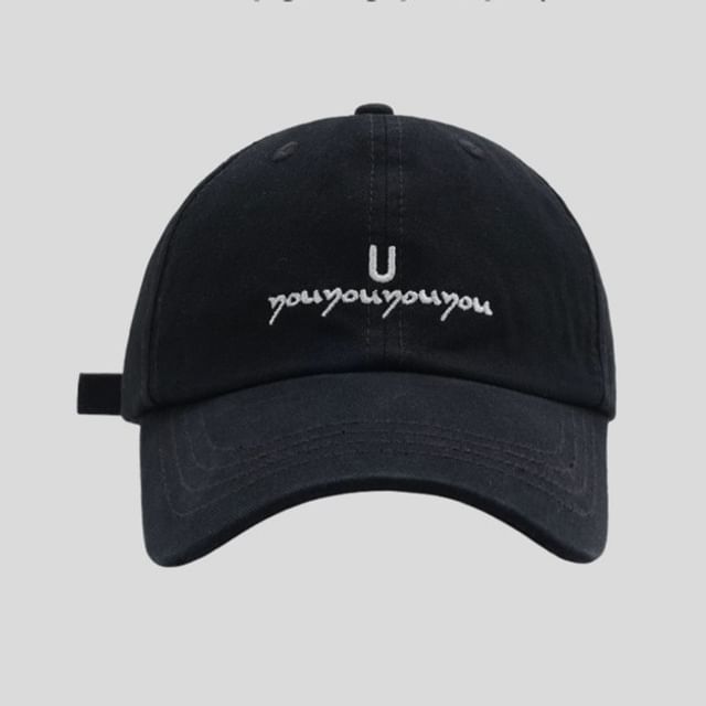 Lettering Baseball Cap Embroidered