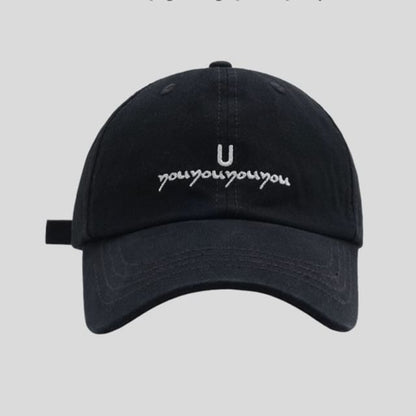 Lettering Baseball Cap Embroidered