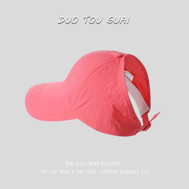 Plain Baseball Cap Open Top