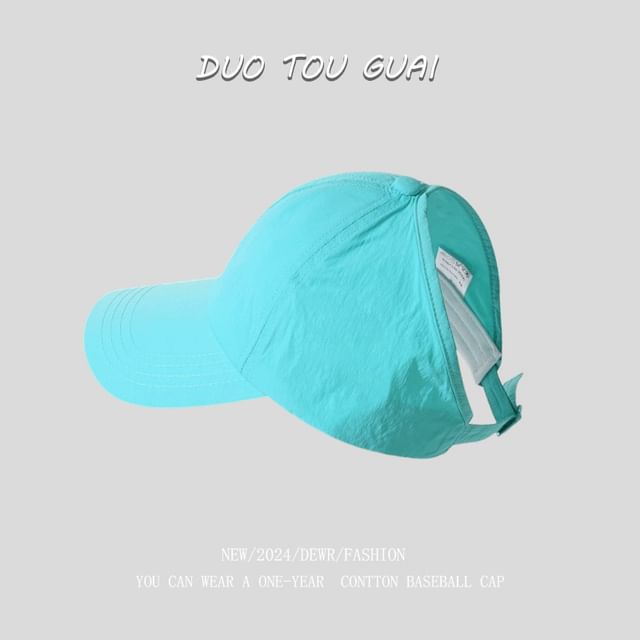 Plain Baseball Cap Open Top