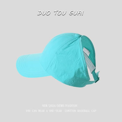 Plain Baseball Cap Open Top