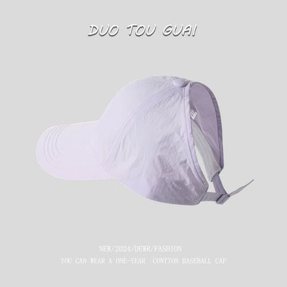 Plain Baseball Cap Open Top