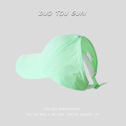 Plain Baseball Cap Open Top