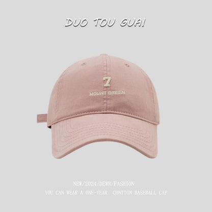 Cap Embroidered Number Baseball