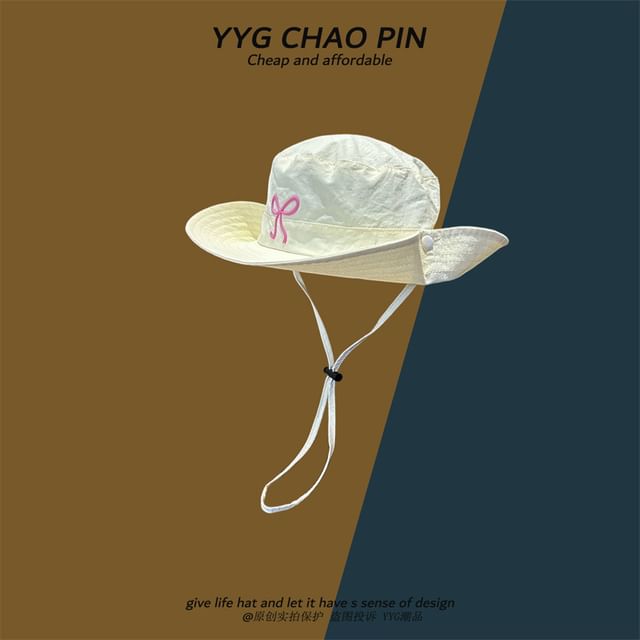 Hat Bow Boonie Embroidered