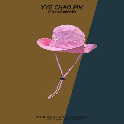 Hat Bow Boonie Embroidered