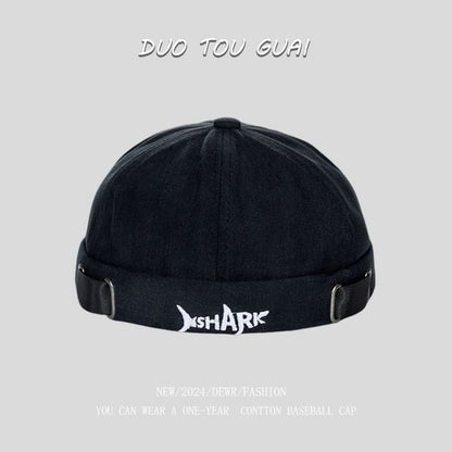 Lettering Hat Brimless Embroidered