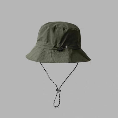Plain Drawstring Bucket Hat