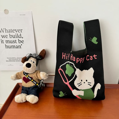 Bag Cat Knit Tote