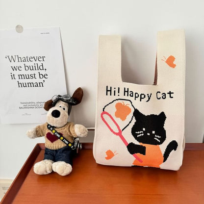 Bag Cat Knit Tote