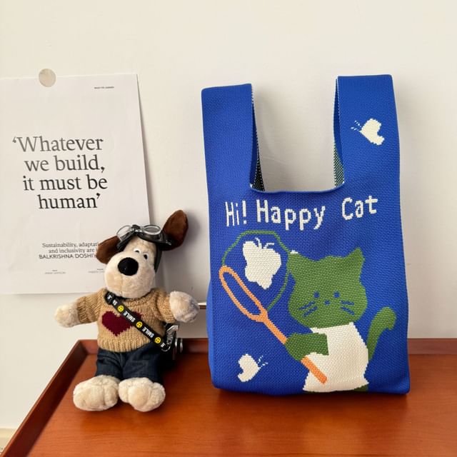 Bag Cat Knit Tote