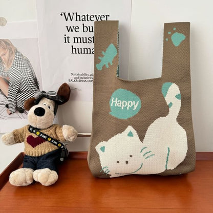 Bag Cat Knit Tote