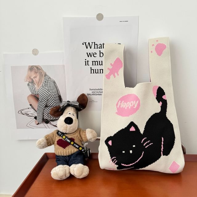 Bag Cat Knit Tote