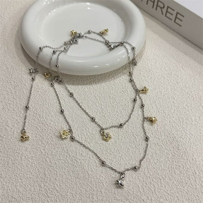 Heart / Floral Pendant Alloy Choker