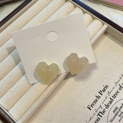 Heart Resin Stud Earring
