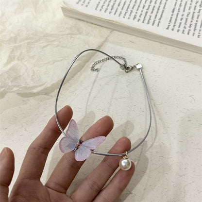 Butterfly Alloy Choker