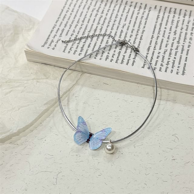 Butterfly Alloy Choker