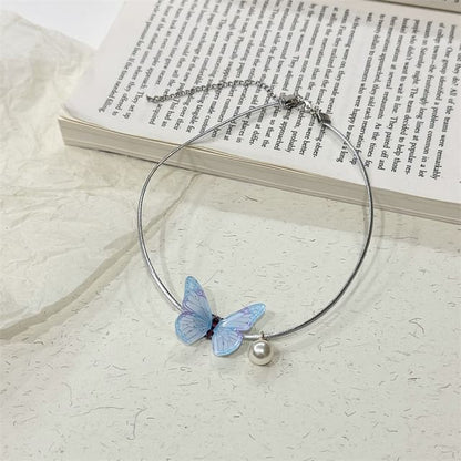Butterfly Alloy Choker