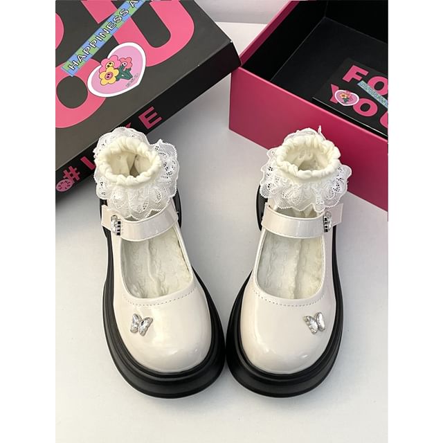 Platform Butterfly Mary Jane Shoes