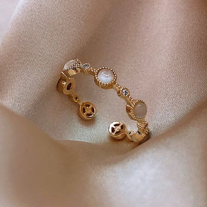 Embellished Alloy Open Ring (Various Designs)