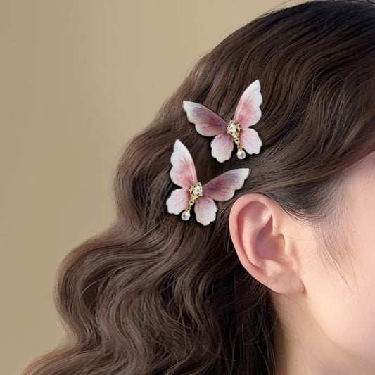 Butterfly Rhinestone Alloy Hair Clip