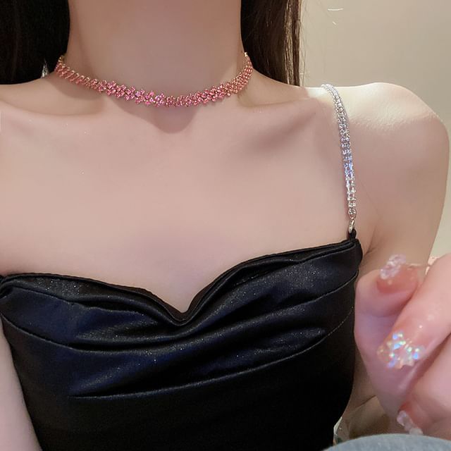 Rhinestone Alloy Choker